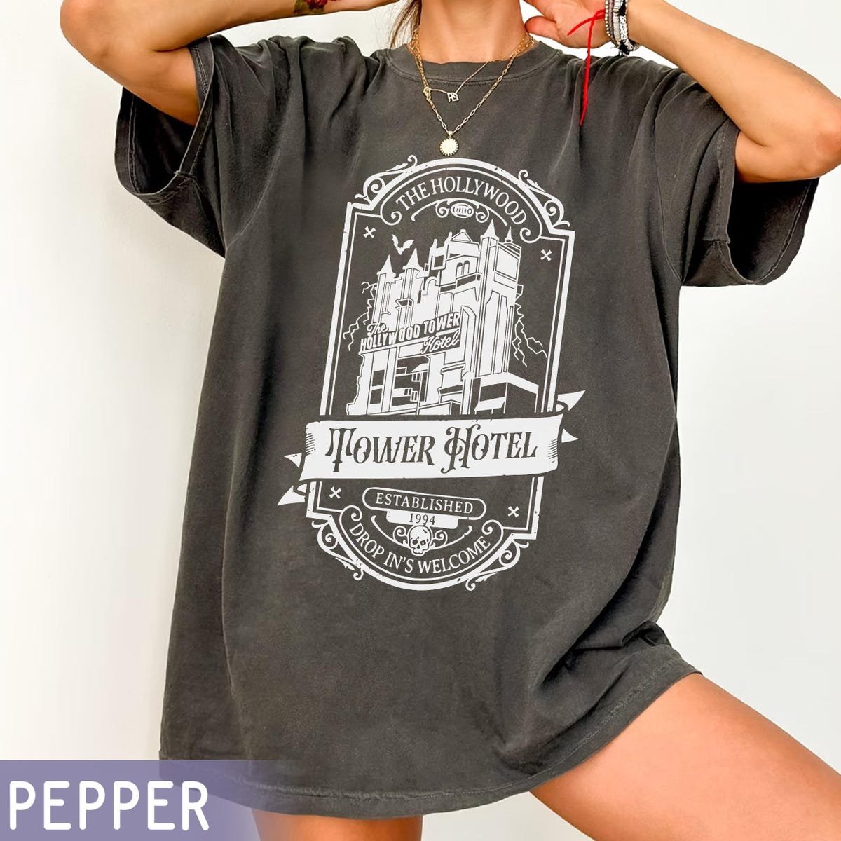 Vintage Disney Tower of Terror Shirt Halloween Disneyland Trip 2025