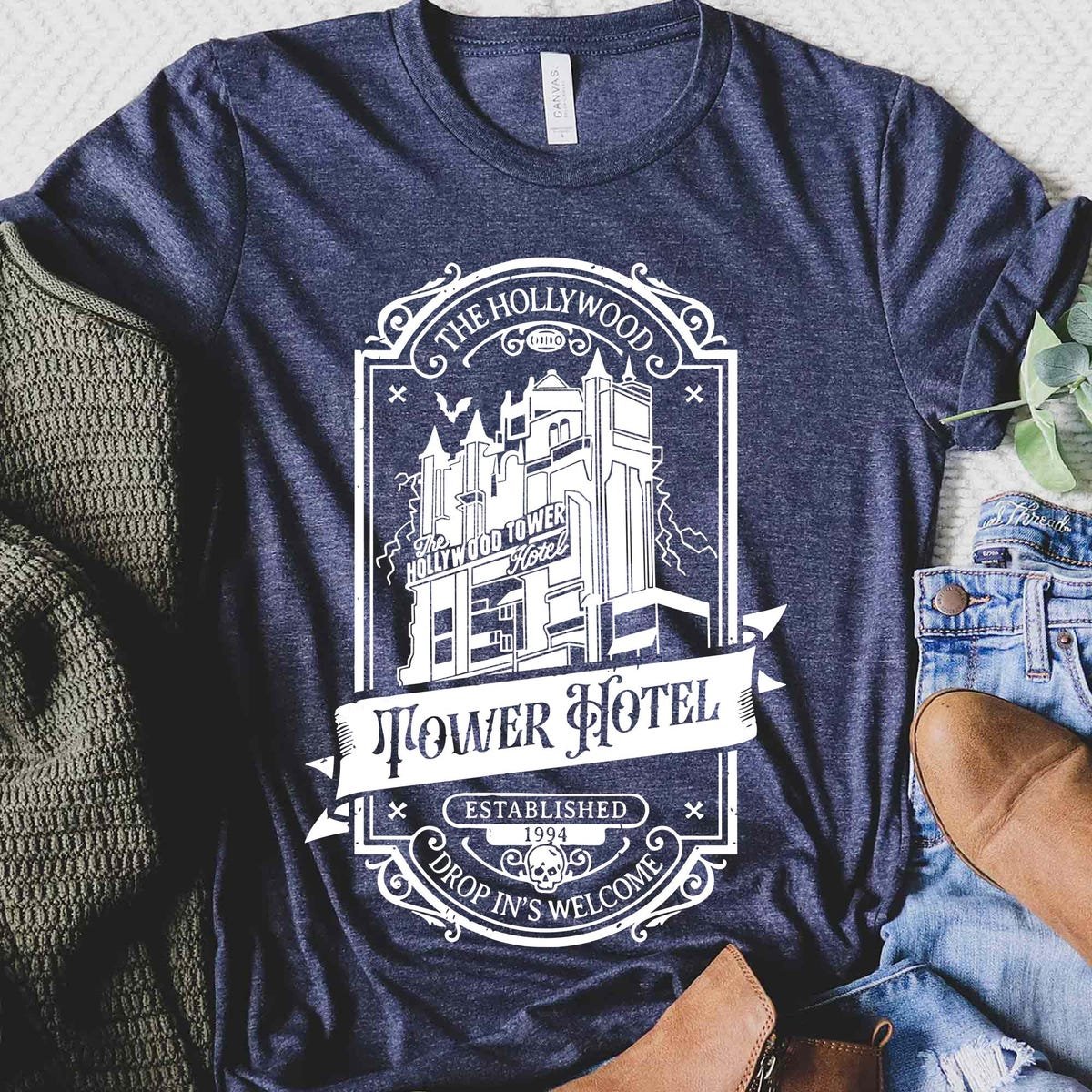 Vintage Disney Tower of Terror Shirt Halloween Disneyland Trip 2025