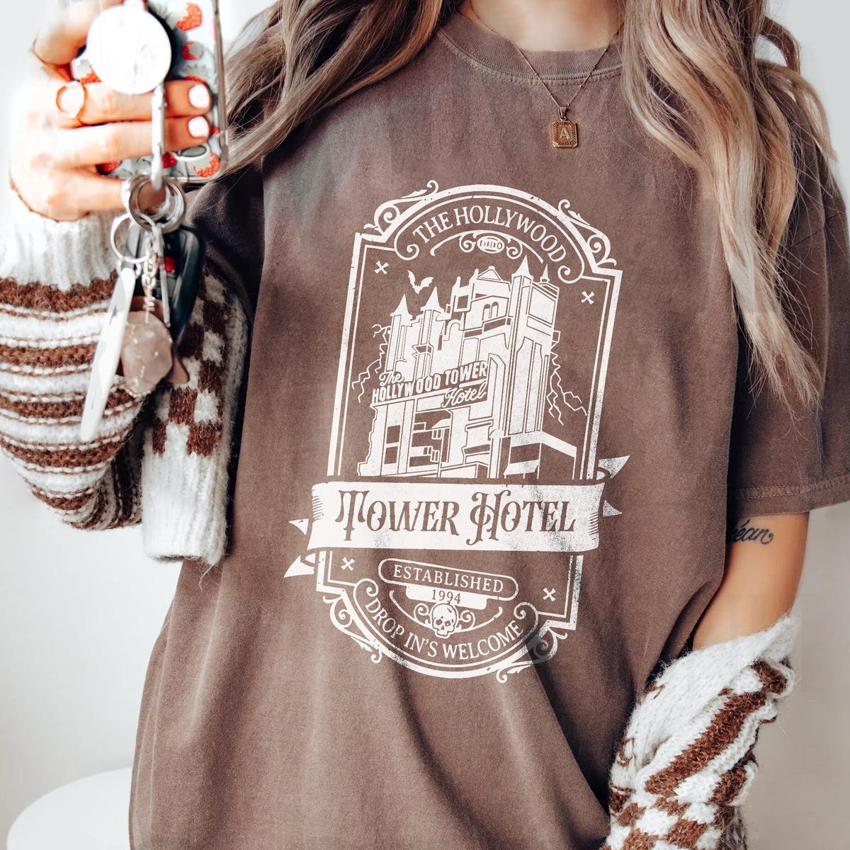 Vintage Disney Tower of Terror Shirt Halloween Disneyland Trip 2025