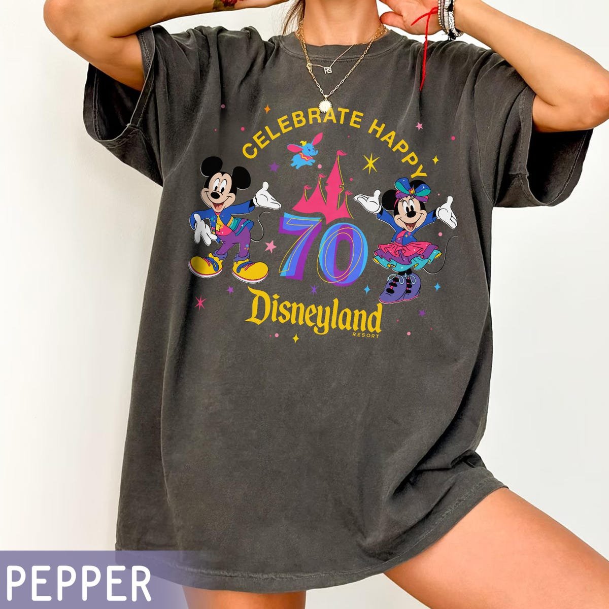 Vintage Disneyland 70th Anniversary Shirt Mickey Minnie Retro Tee
