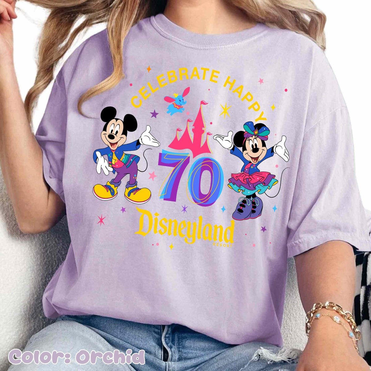 Vintage Disneyland 70th Anniversary Shirt Mickey Minnie Retro Tee