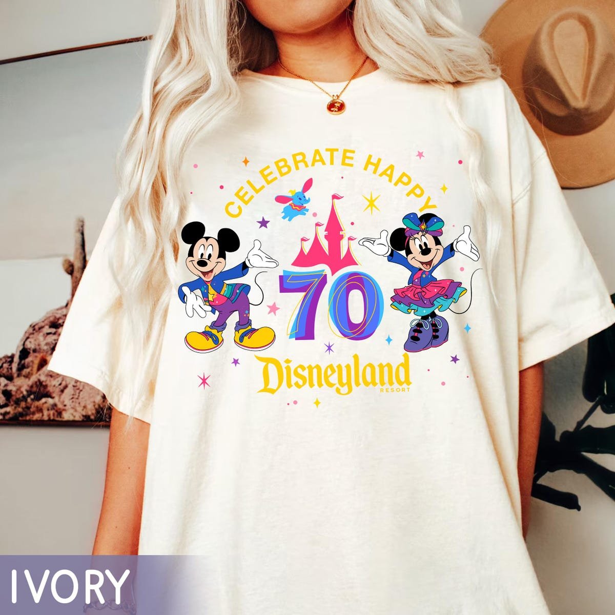 Vintage Disneyland 70th Anniversary Shirt Mickey Minnie Retro Tee