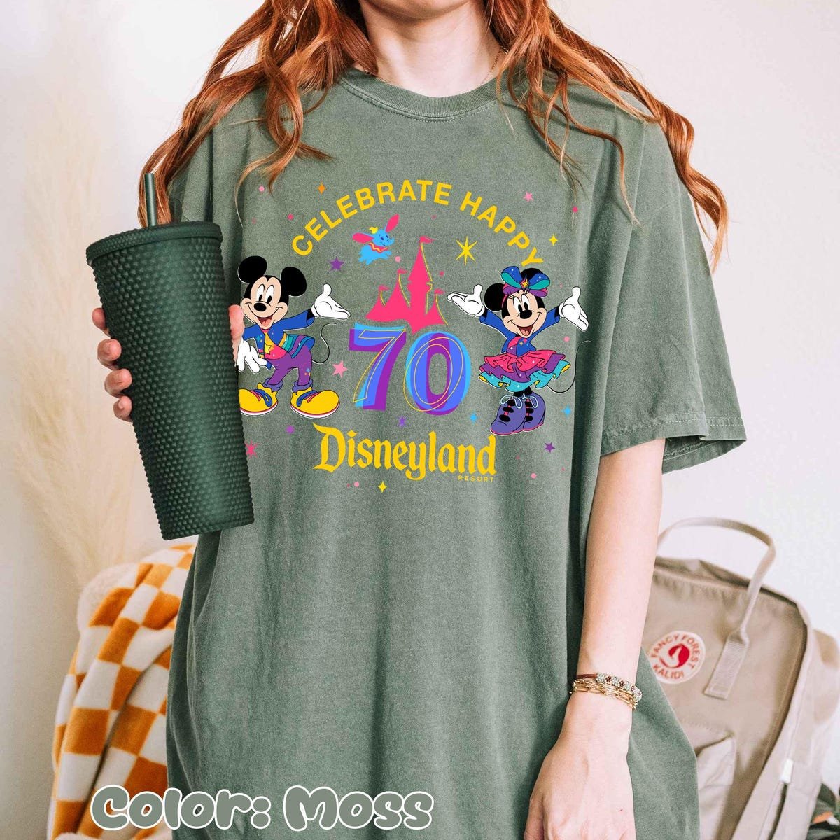 Vintage Disneyland 70th Anniversary Shirt Mickey Minnie Retro Tee