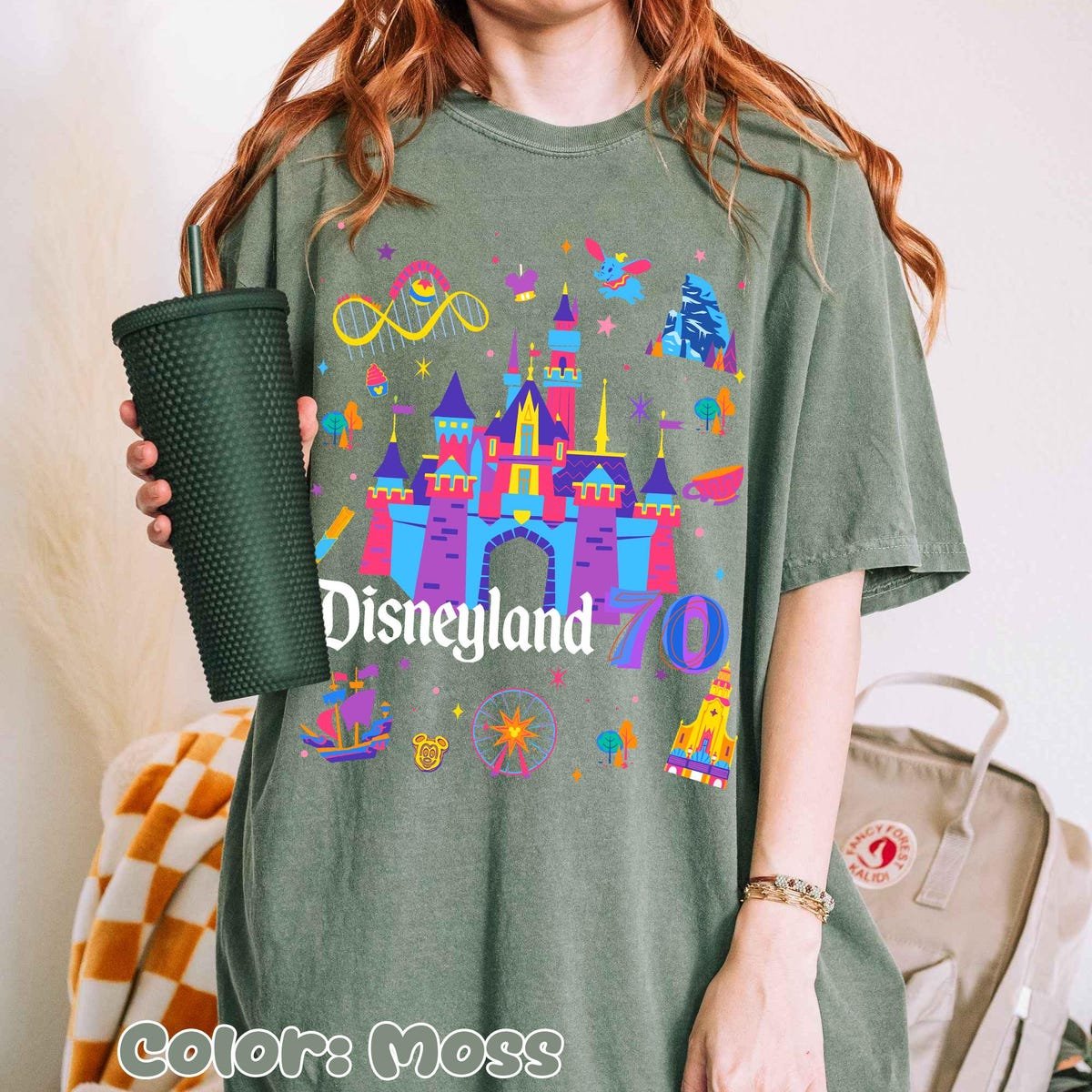 Vintage Disneyland Shirt Sleeping Beauty Castle Retro Park Icons Tee