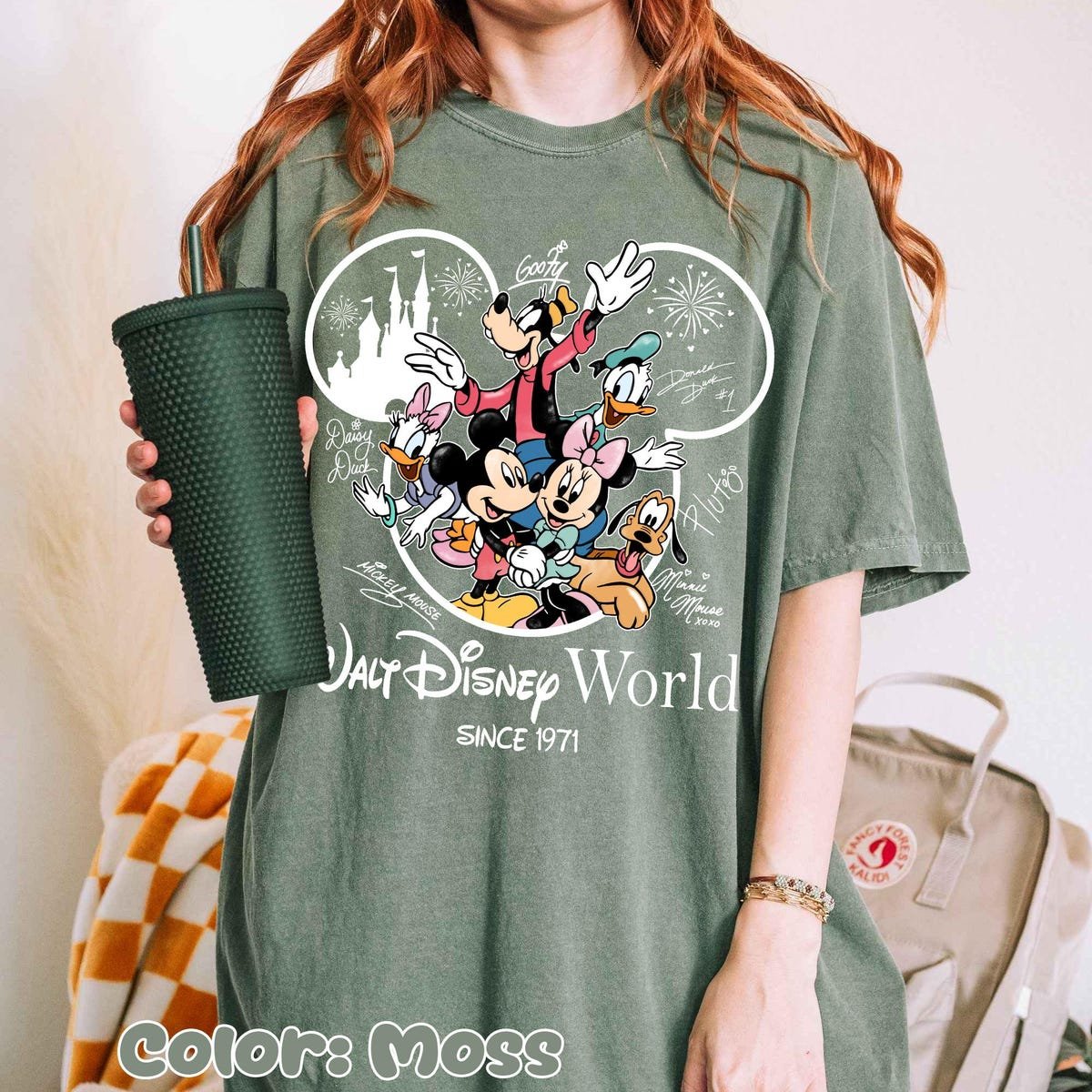 Vintage Disneyworld 1971 Shirt Mickey Signatures Family Trip Tee