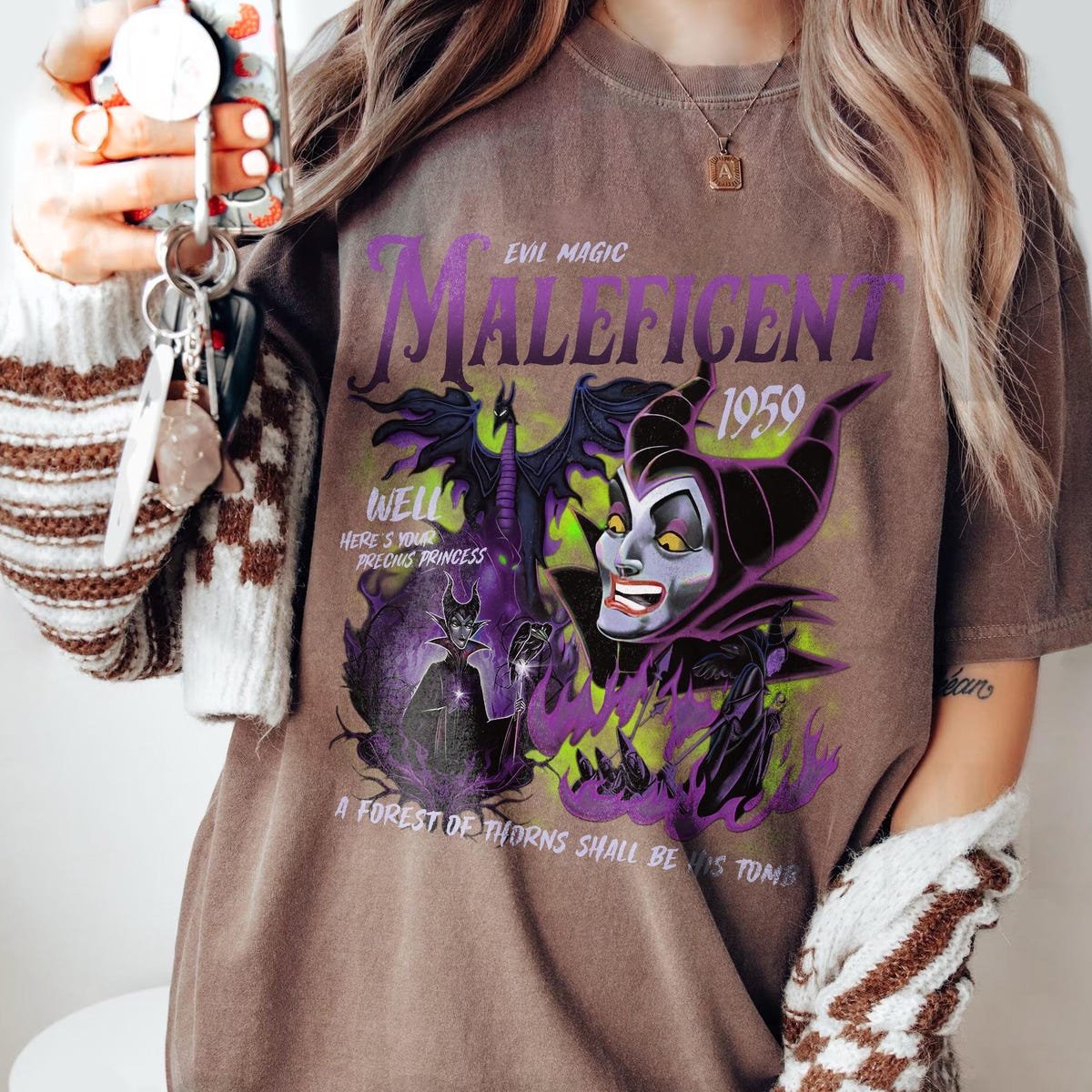 Vintage Maleficent Shirt Disney Villain 1959 Quote Graphic