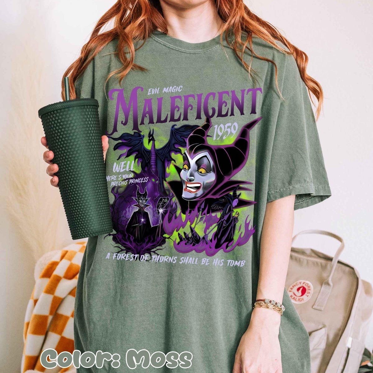Vintage Maleficent Shirt Disney Villain 1959 Quote Graphic