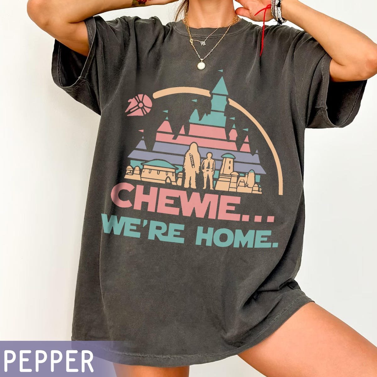 Vintage Star Wars Chewie Shirt Retro Disney Tee Galaxy Edge 2025