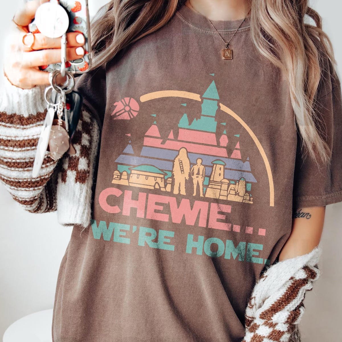 Vintage Star Wars Chewie Shirt Retro Disney Tee Galaxy Edge 2025