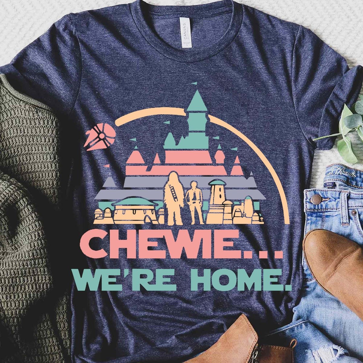 Vintage Star Wars Chewie Shirt Retro Disney Tee Galaxy Edge 2025
