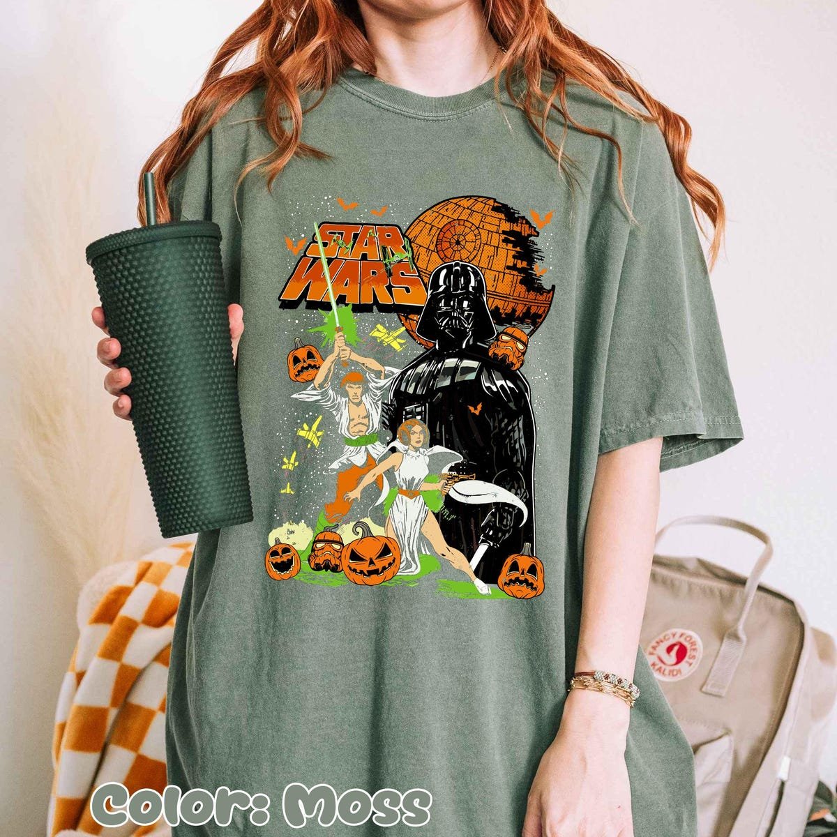 Vintage Star Wars Halloween Shirt Leia Han Solo Pumpkin Tee 2025