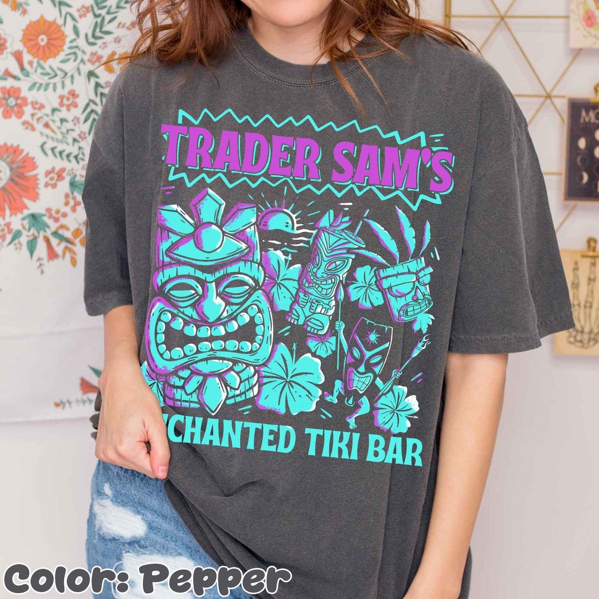 Vintage Tiki Bar Shirt Disney Tee Enchanted Tiki Room Disneyland