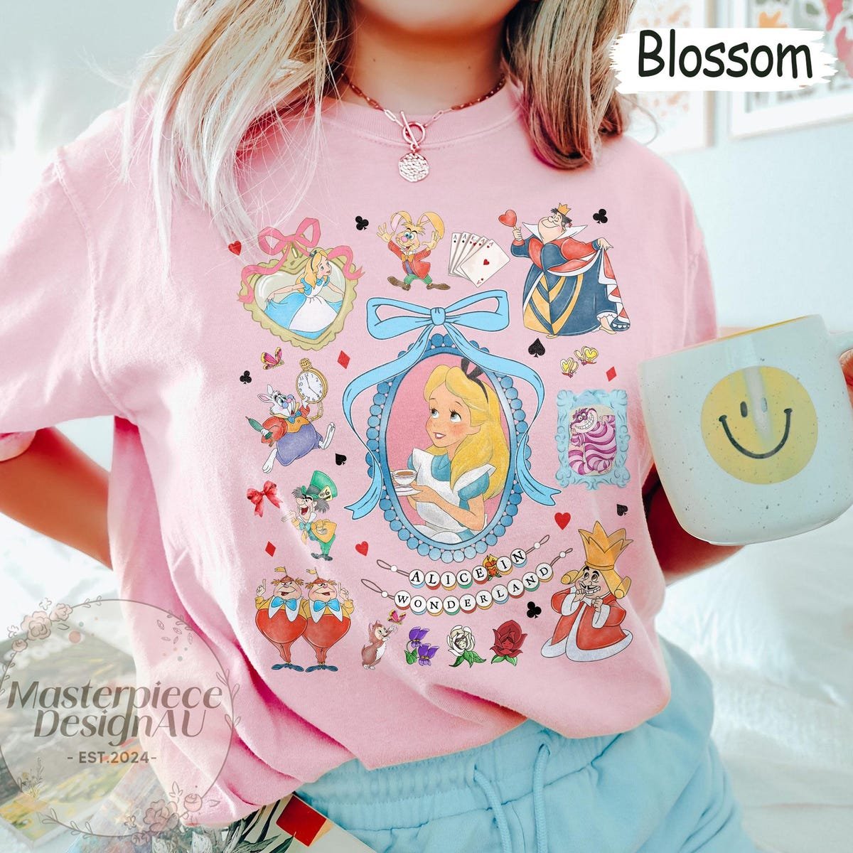 Alice In Wonderland Coquette Bow Shirt for Mother Daughter Disney Outfits