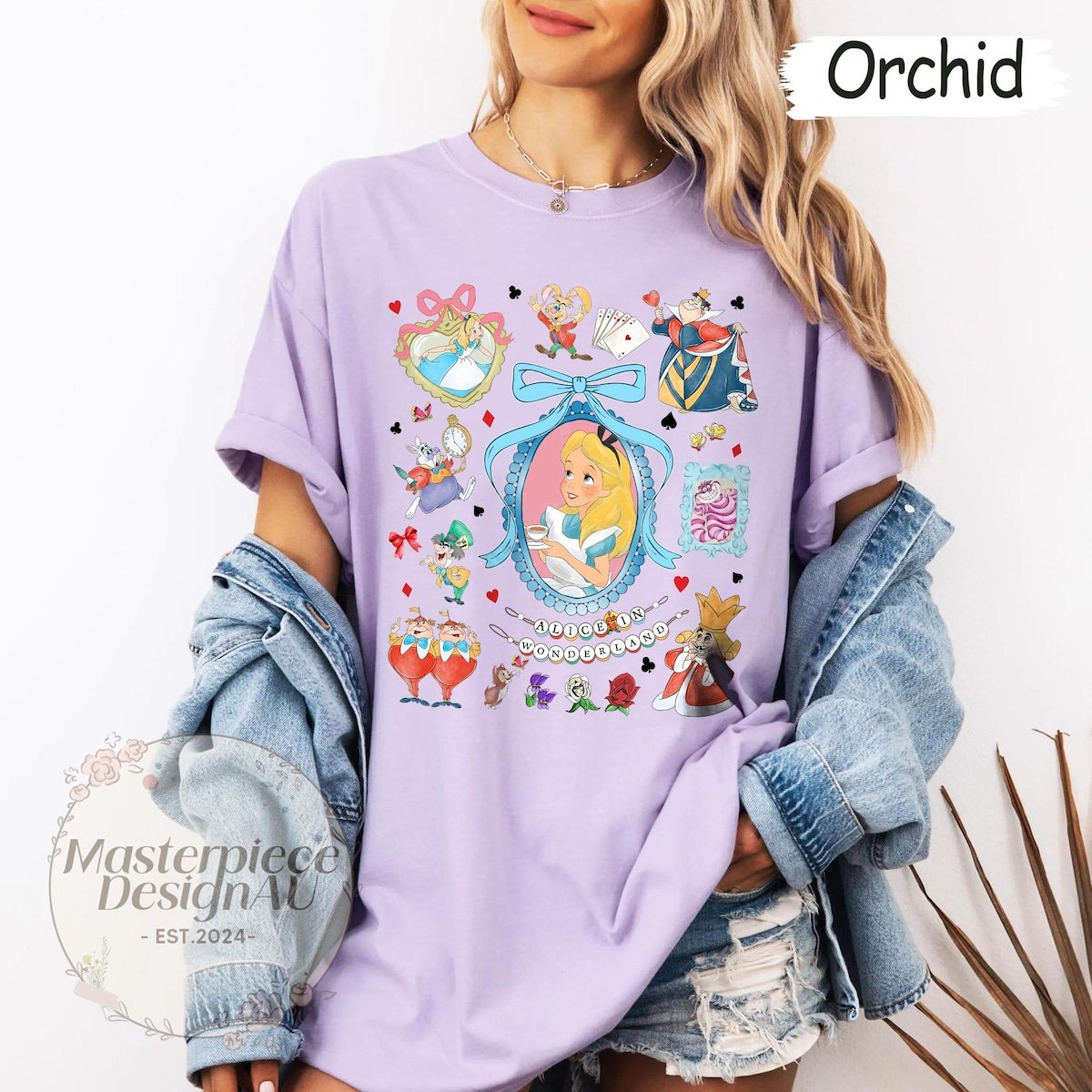 Alice In Wonderland Coquette Bow Shirt for Mother Daughter Disney Outfits