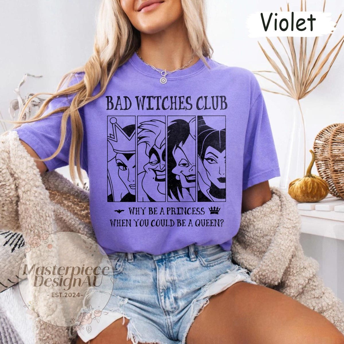 Bad Witches Club Halloween Shirt Disney Villains Tee