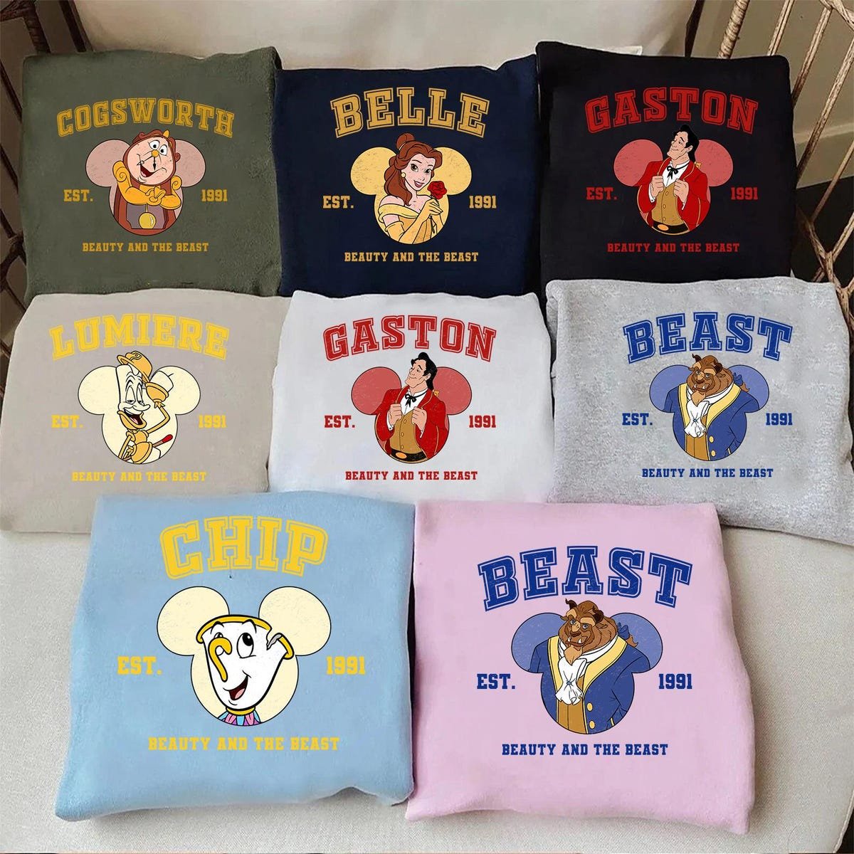 Beauty and the Beast 1991 Retro Sweatshirt Disney Princess Crewneck