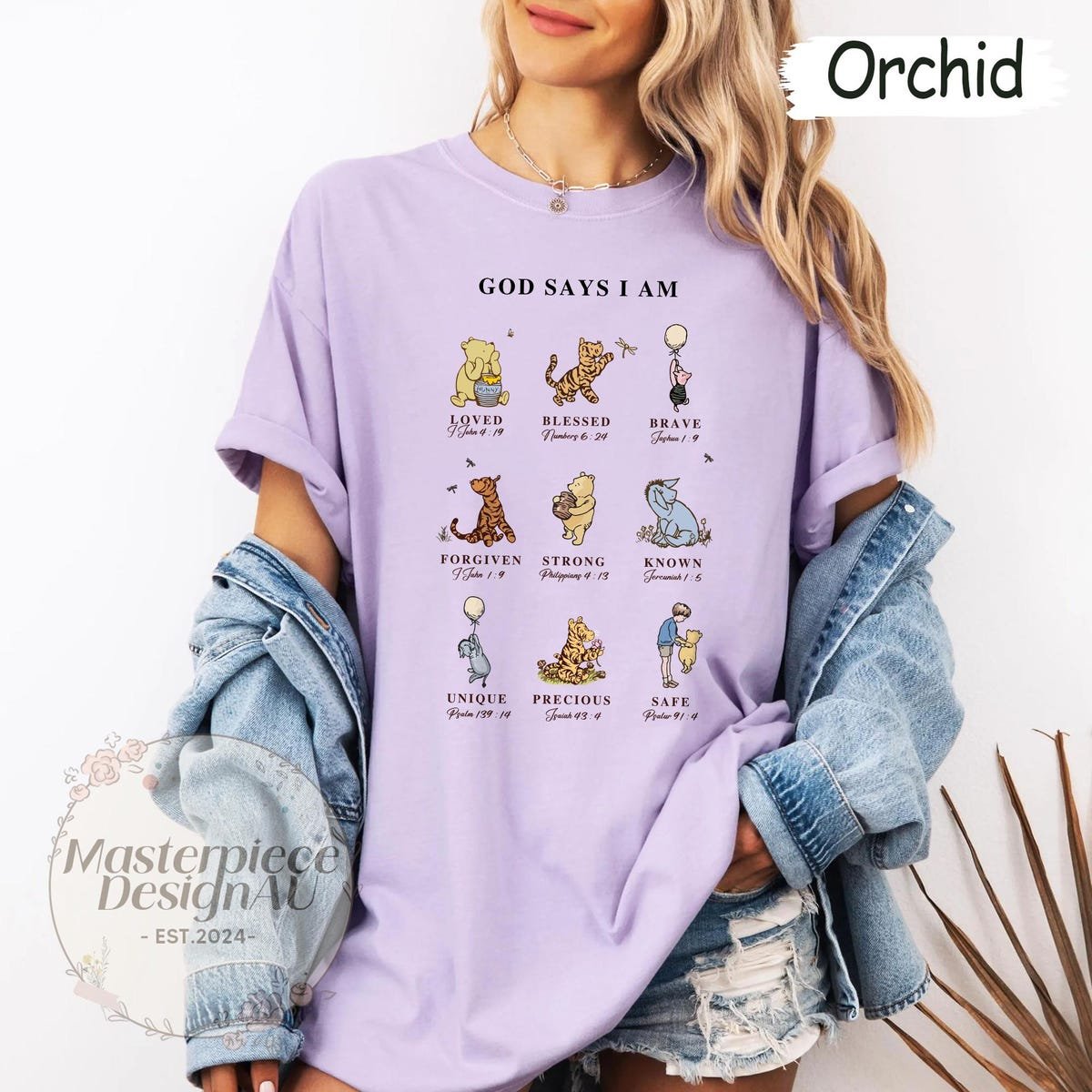 Comfort Colors Christian Pooh Shirt Inspirational Faith-Based Disney Tee