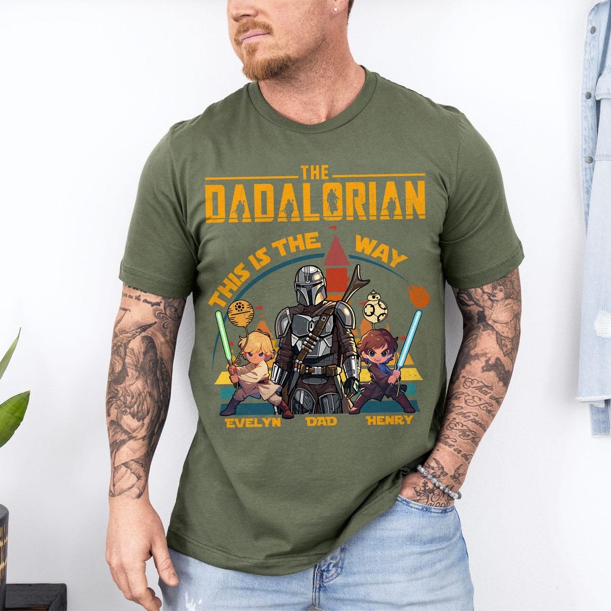 Dad Star Wars Shirt The Dadalorian Mandalorian Gift for Father's Day