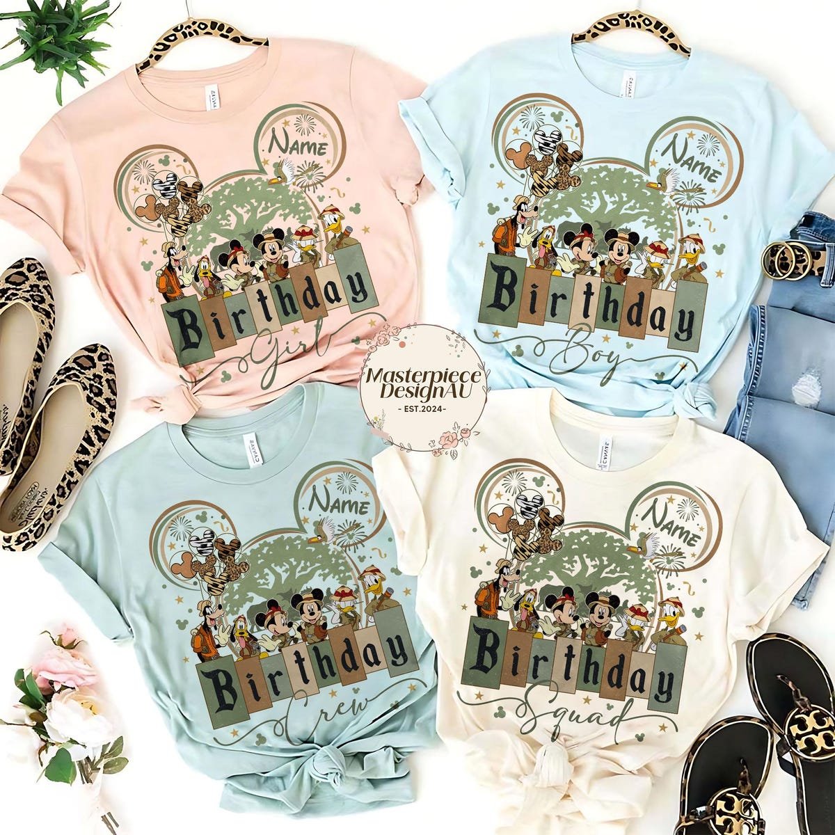 Disney Animal Kingdom Birthday Shirt Custom Safari Party Tee