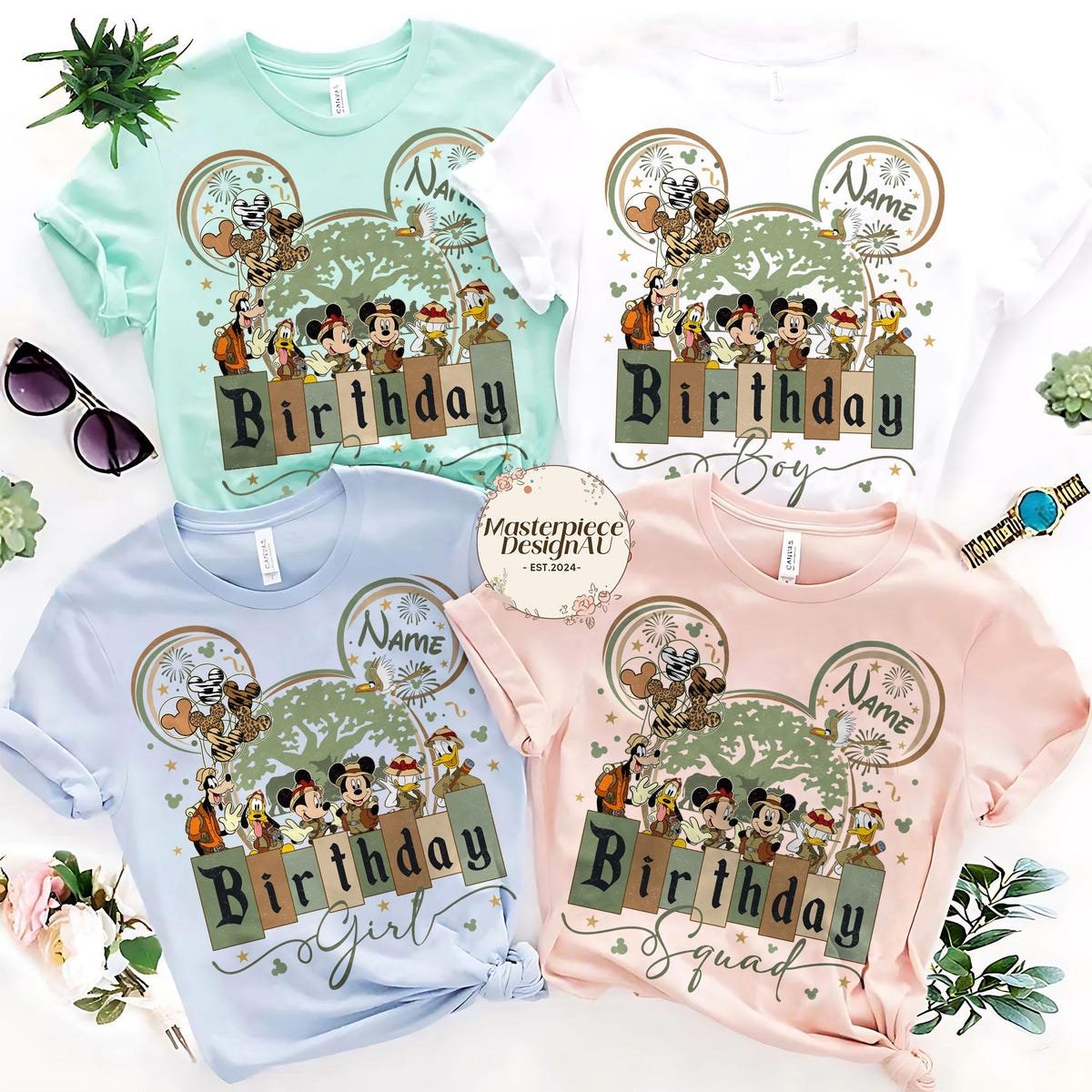 Disney Animal Kingdom Birthday Shirt Custom Safari Party Tee