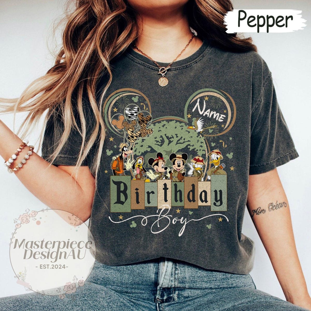 Disney Animal Kingdom Birthday Shirt Custom Safari Party Tee