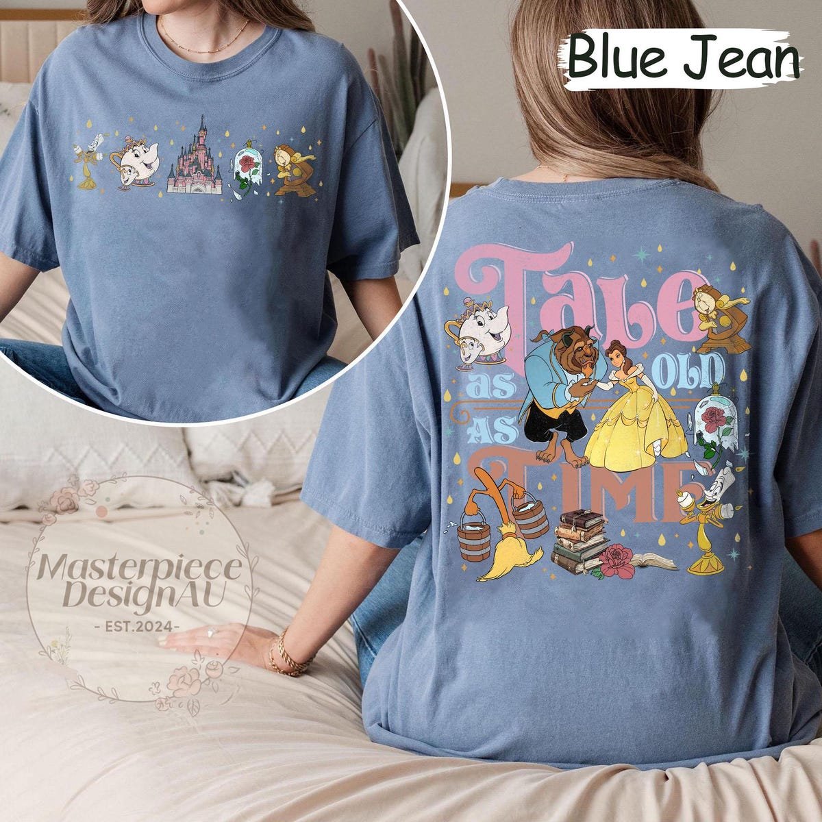Disney Beauty And The Beast Comfort Colors Shirt Tale As Old As Time Tee