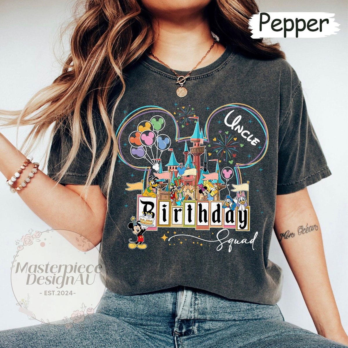Disney Birthday Shirt Mickey Castle Tee Custom Family Matching Outfit