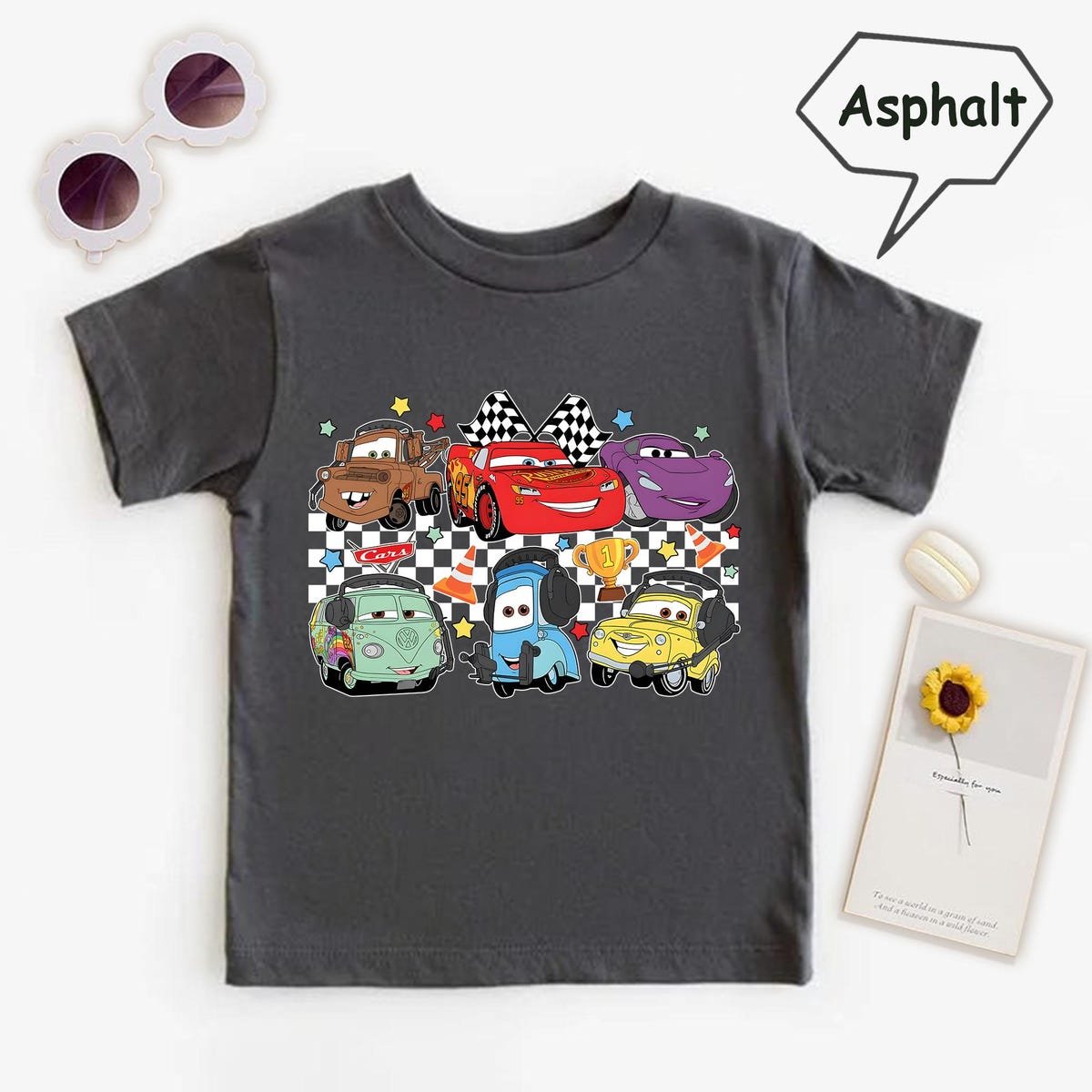 Disney Cars Birthday Shirt Lightning McQueen Toddler Tee Pixar Kids Outfit