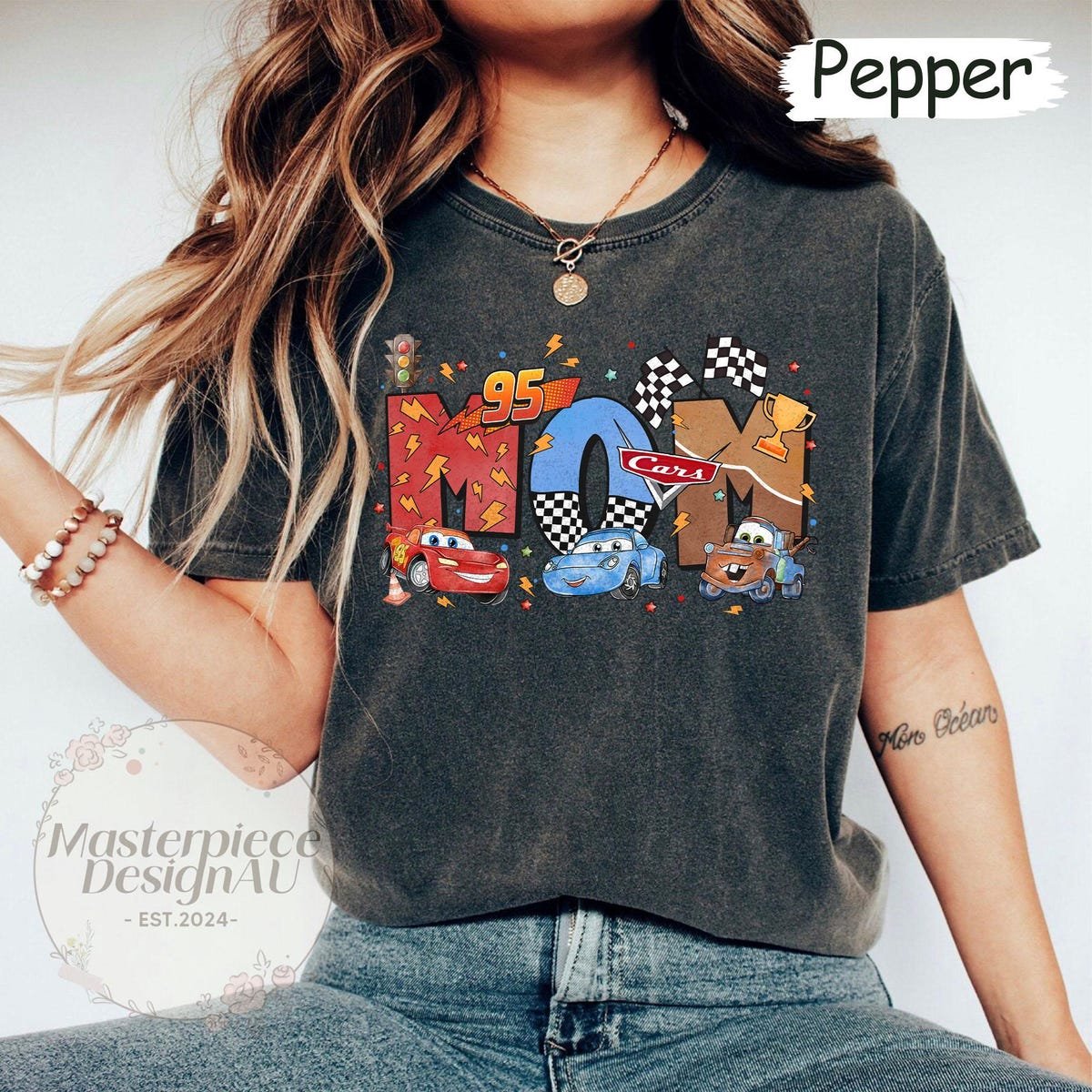 Disney Cars Family Shirt McQueen Custom Name Pixar Lightning Tee