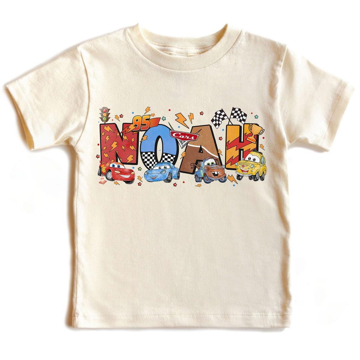 Disney Cars Family Shirt McQueen Custom Name Pixar Lightning Tee