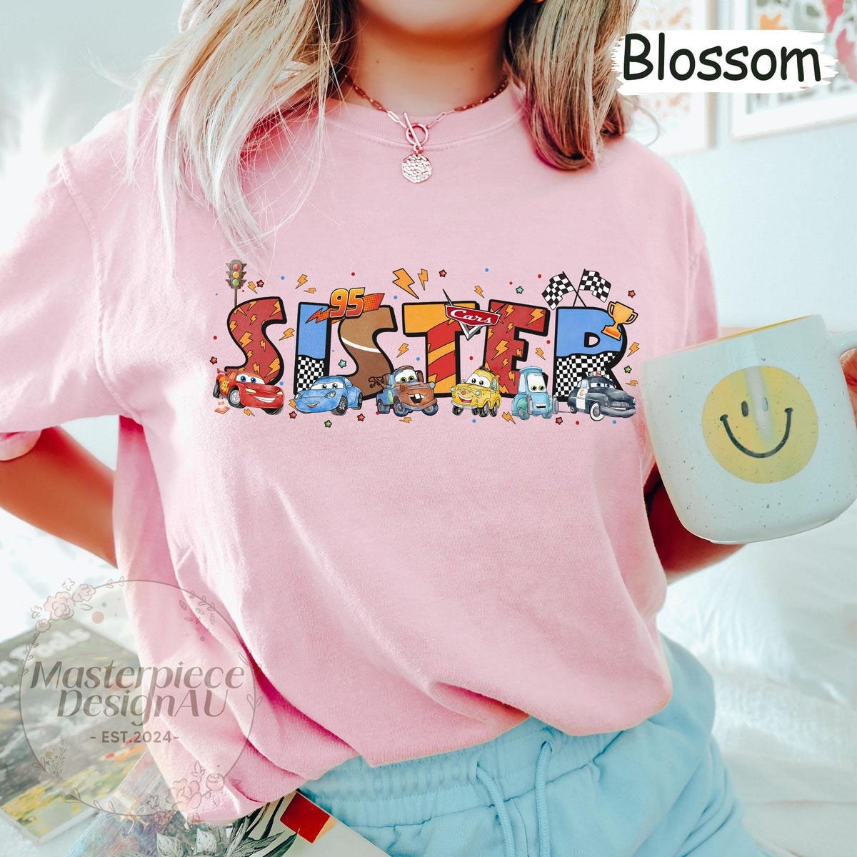 Disney Cars Family Shirt McQueen Custom Name Pixar Lightning Tee