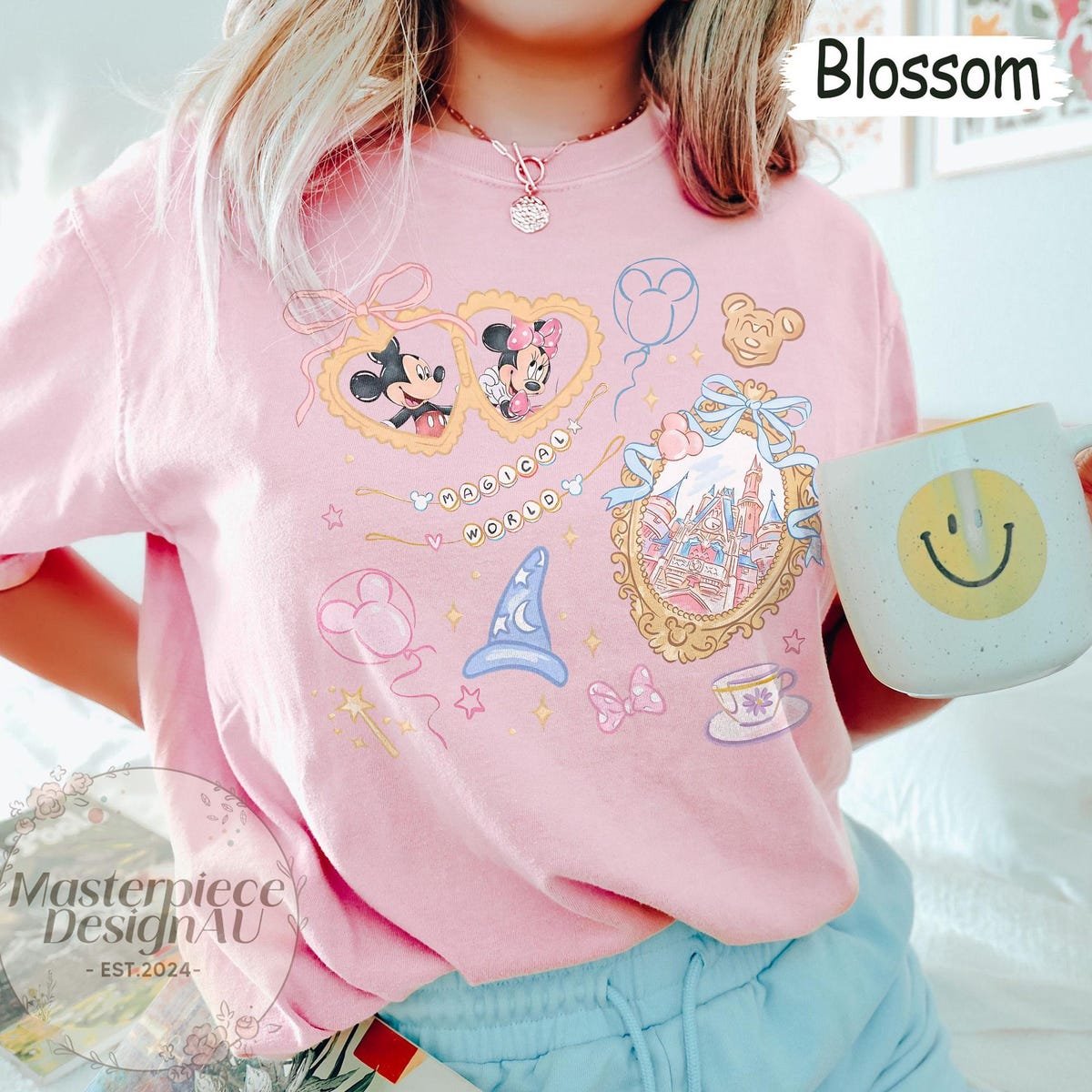 Disney Castle Bow Shirt Retro Coquette Style Magic Kingdom Tee
