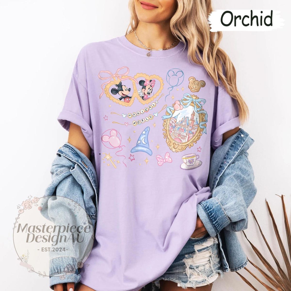 Disney Castle Bow Shirt Retro Coquette Style Magic Kingdom Tee