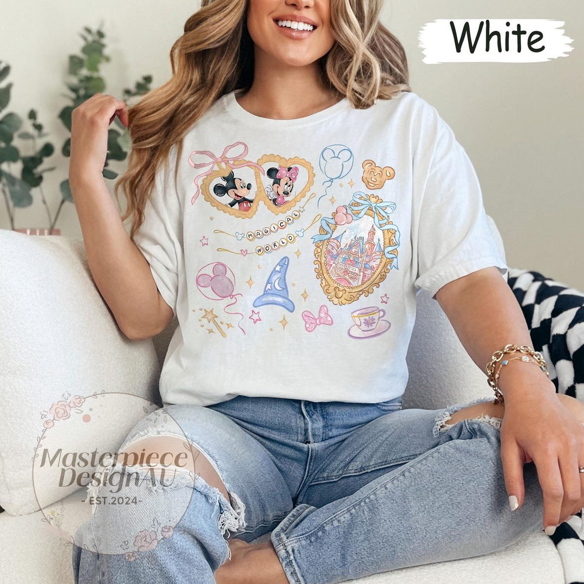 Disney Castle Bow Shirt Retro Coquette Style Magic Kingdom Tee