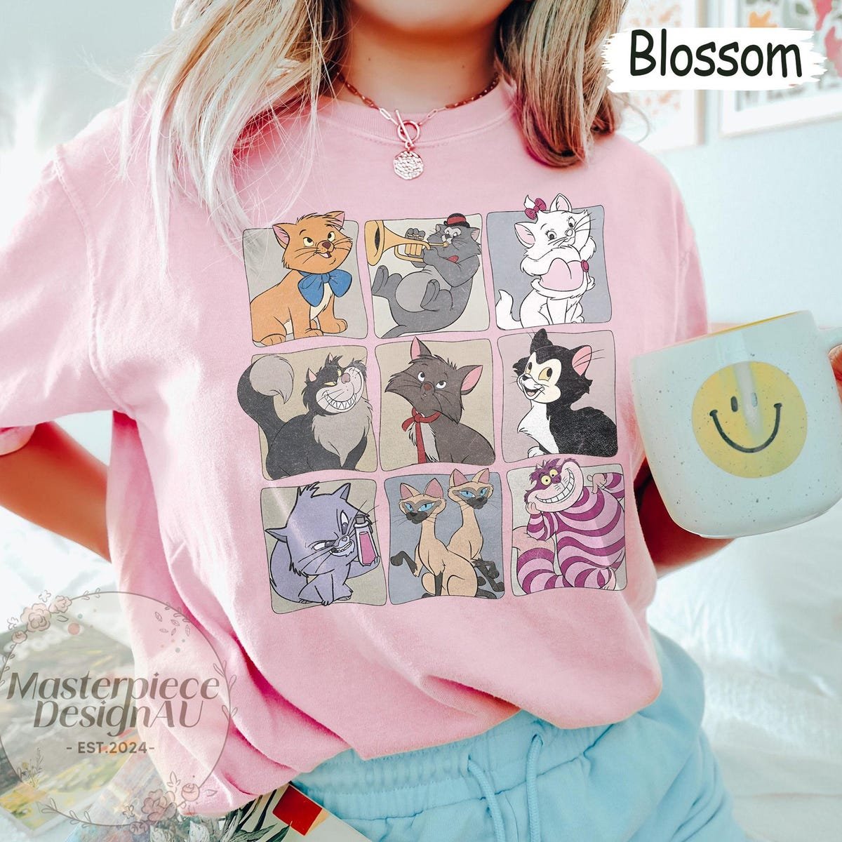 Disney Cat Shirt Marie Cheshire Figaro Vintage Aesthetic Tee