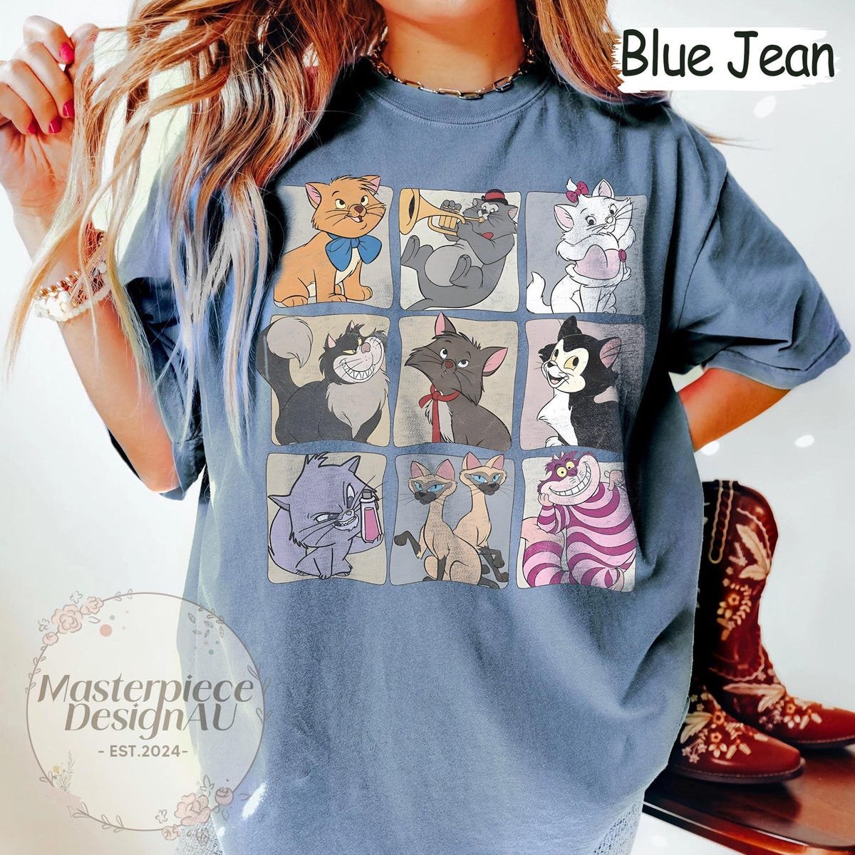 Disney Cat Shirt Marie Cheshire Figaro Vintage Aesthetic Tee