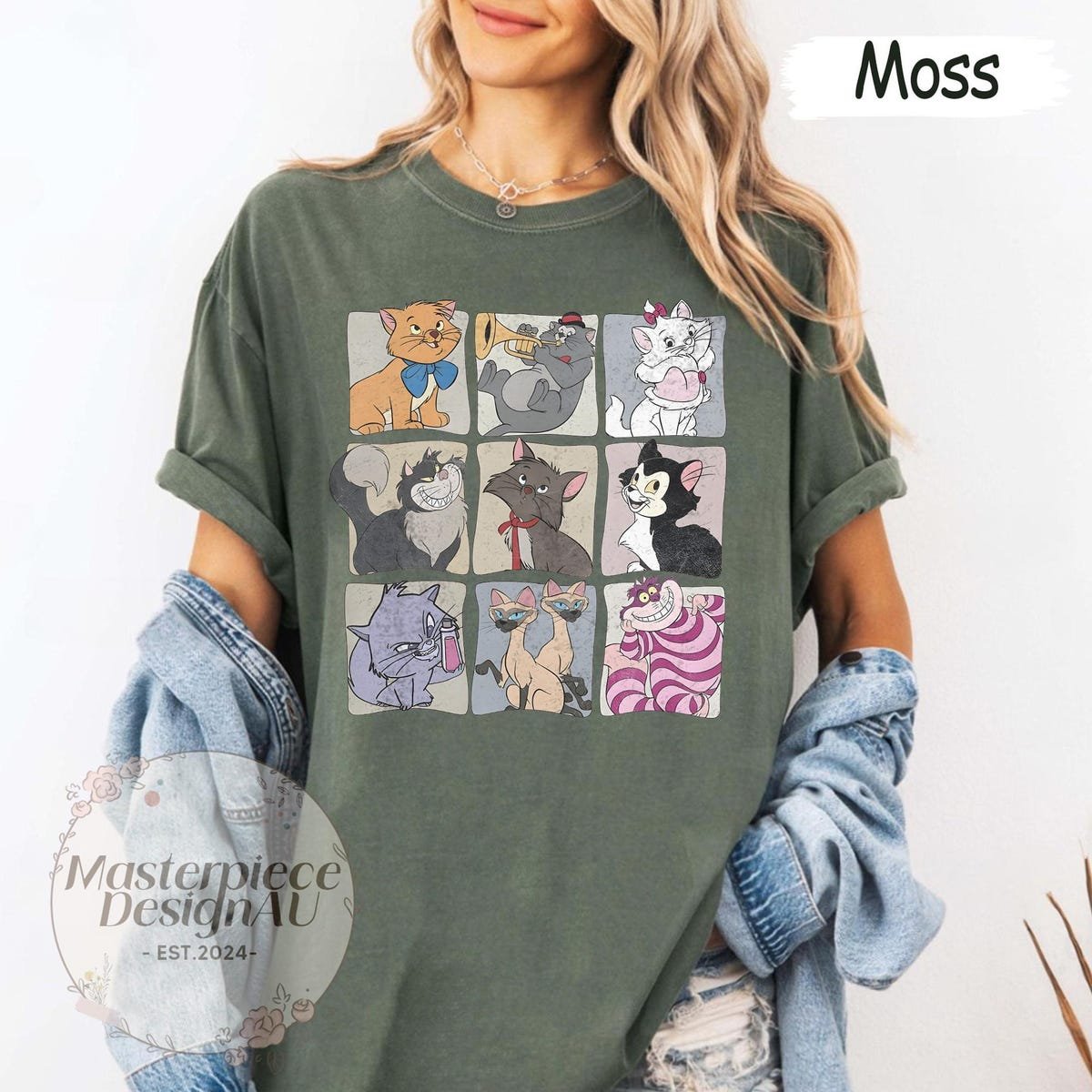 Disney Cat Shirt Marie Cheshire Figaro Vintage Aesthetic Tee