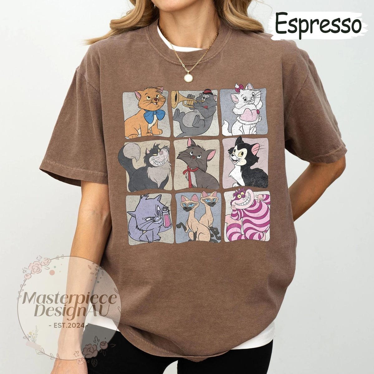 Disney Cat Shirt Marie Cheshire Figaro Vintage Aesthetic Tee