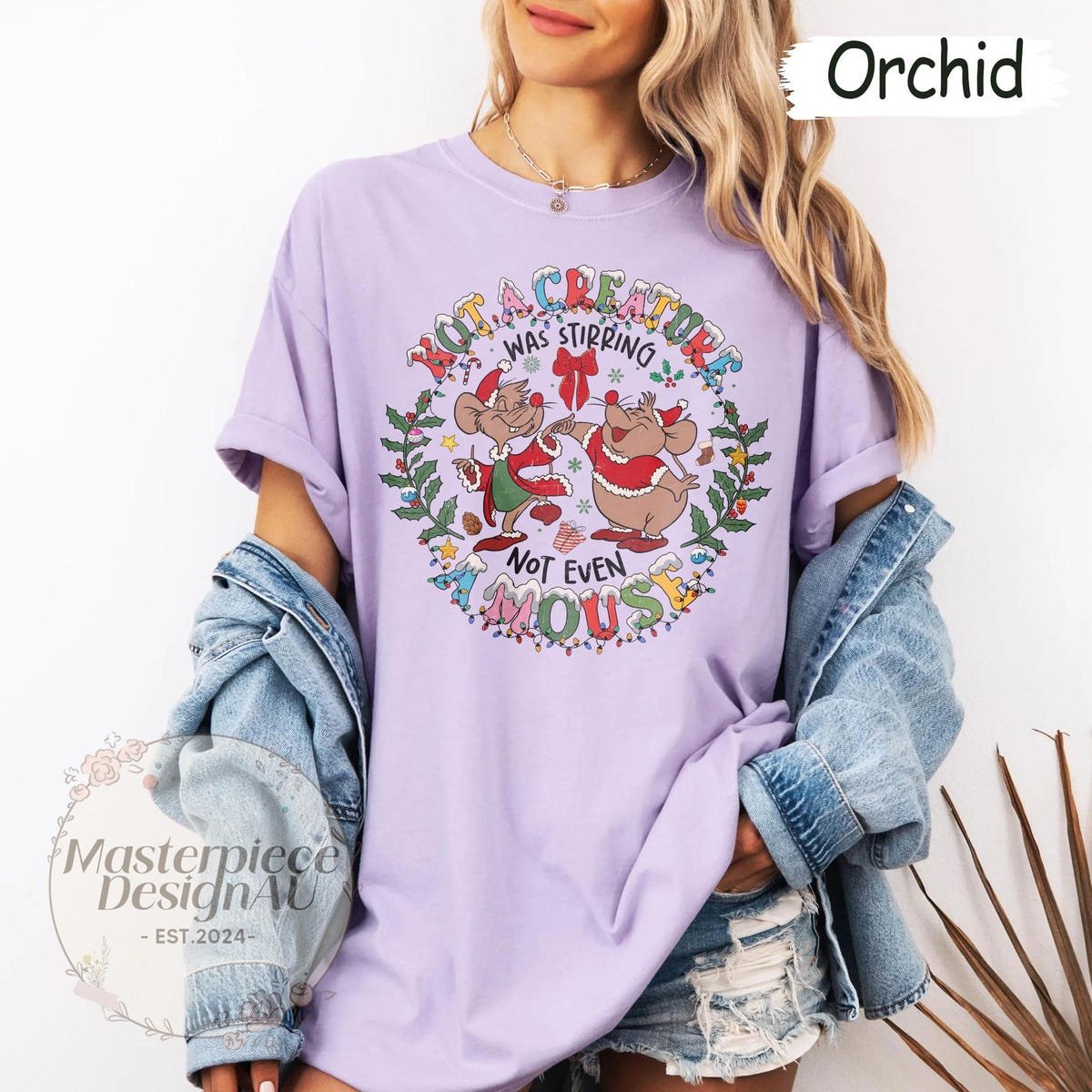 Disney Christmas Shirt Jaq and Gus Cinderella Family Matching Tee