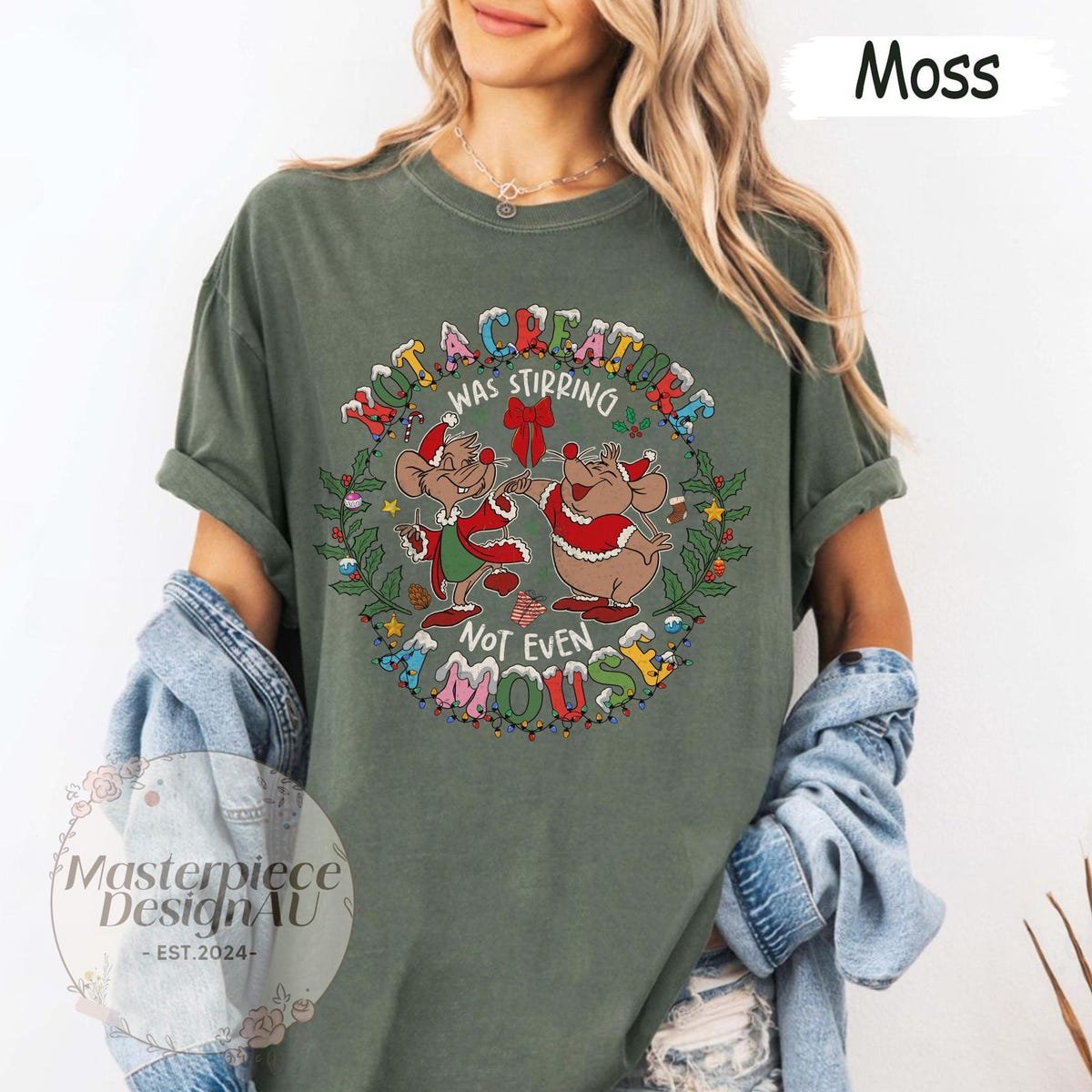 Disney Christmas Shirt Jaq and Gus Cinderella Family Matching Tee