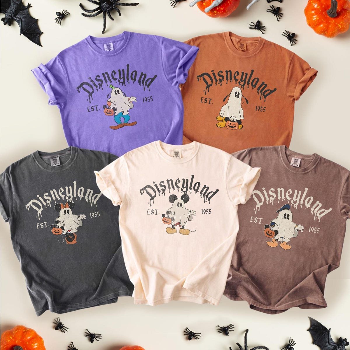 Disney Halloween Ghost Shirt Mickey Minnie Donald Boo Tee