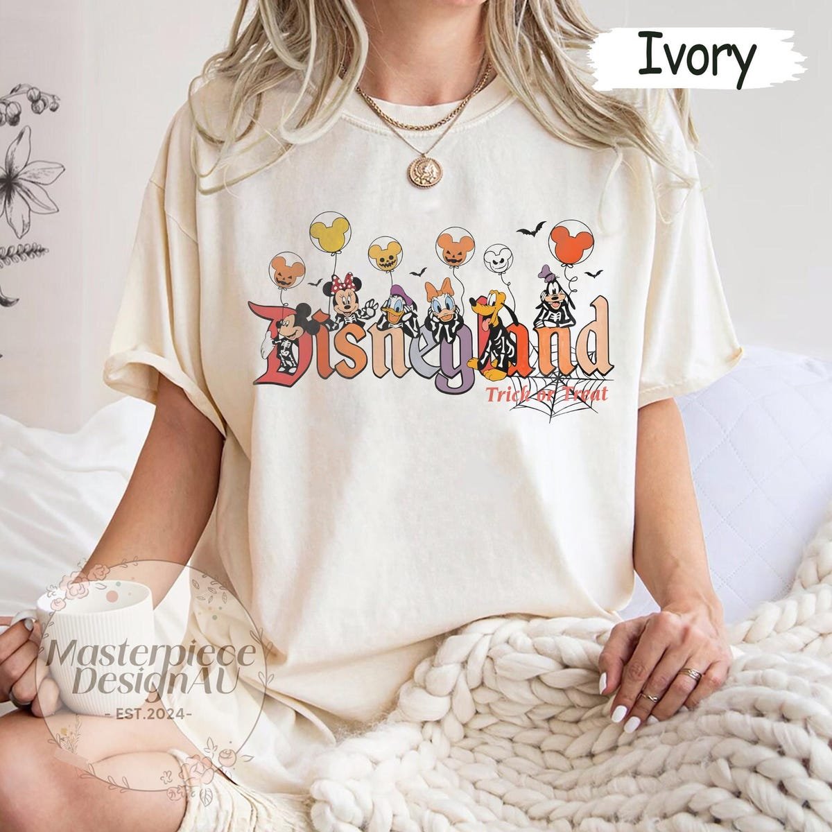 Disney Halloween Shirt Mickey Friends Pumpkin Balloon Tee