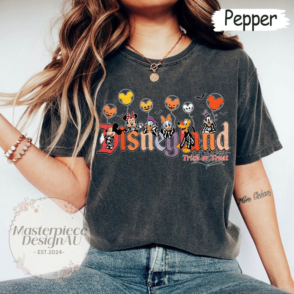 Disney Halloween Shirt Mickey Friends Pumpkin Balloon Tee
