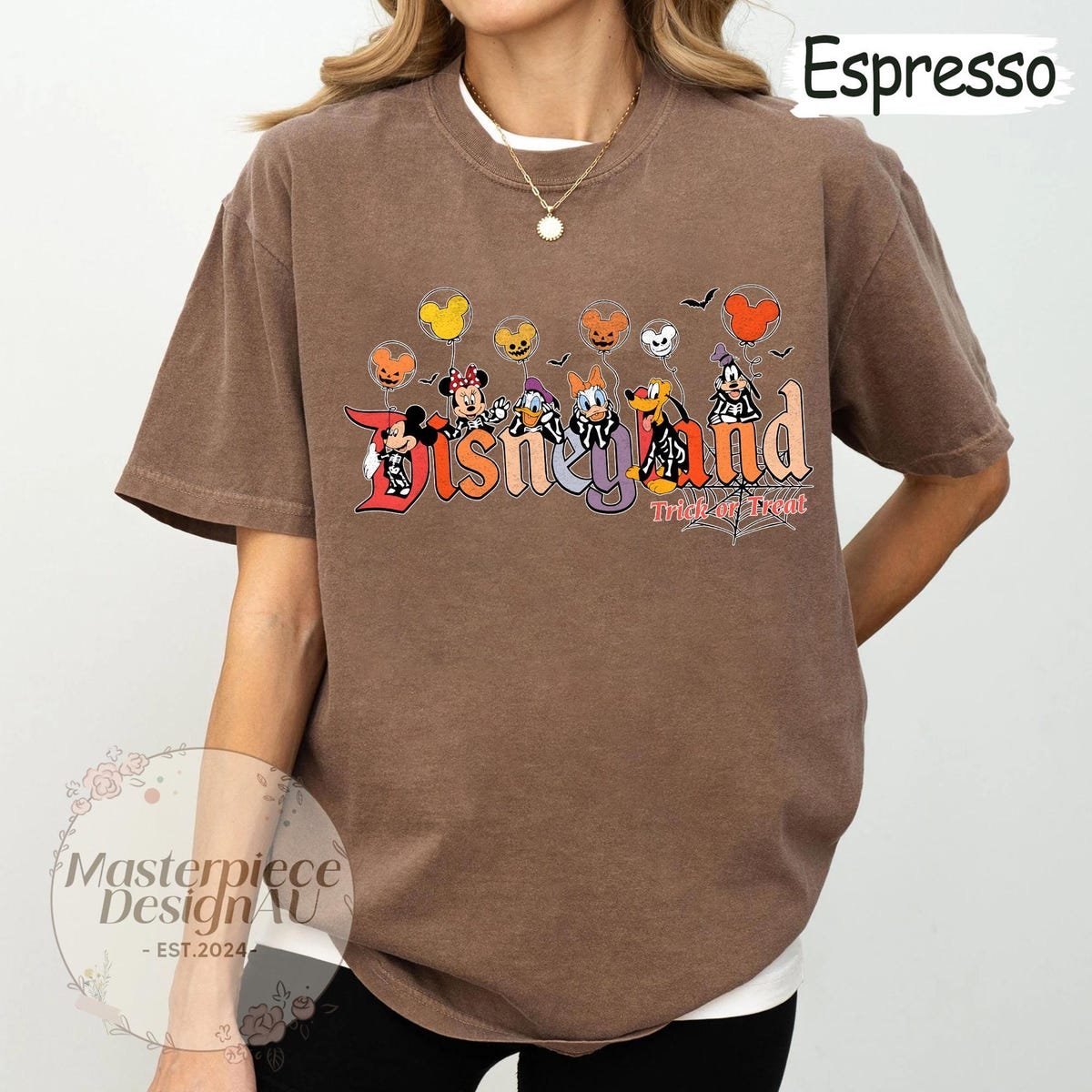 Disney Halloween Shirt Mickey Friends Pumpkin Balloon Tee