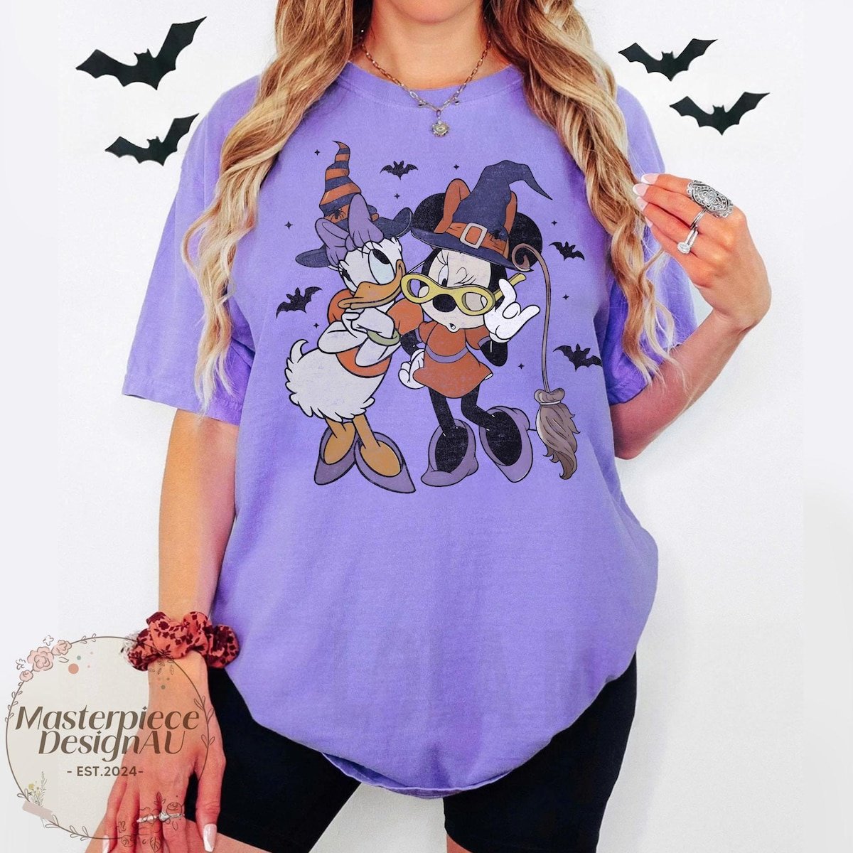 Disney Halloween Shirt Minnie Daisy Vintage Spooky Season Tee