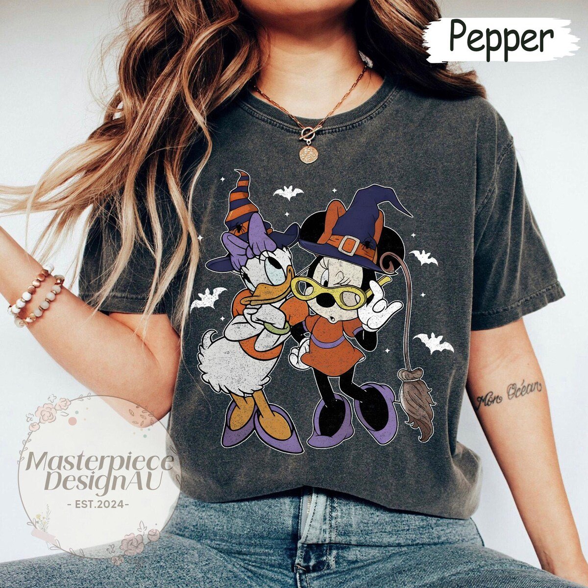 Disney Halloween Shirt Minnie Daisy Vintage Spooky Season Tee