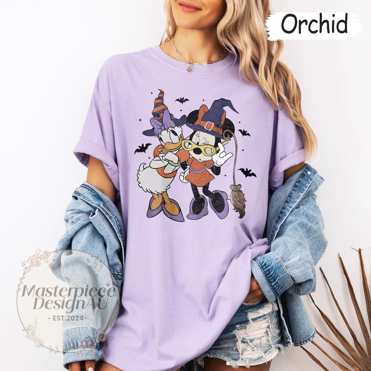 Disney Halloween Shirt Minnie Daisy Vintage Spooky Season Tee