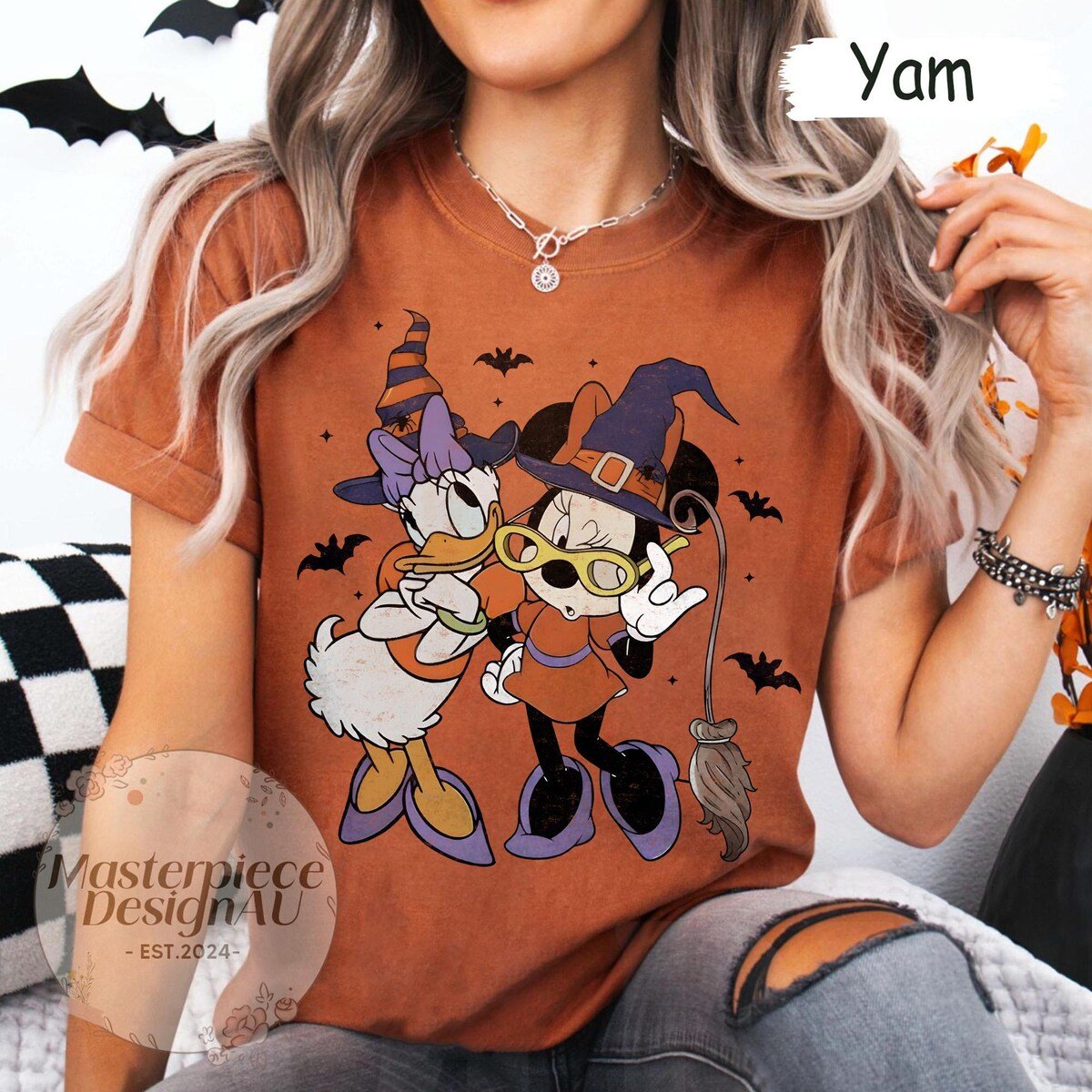 Disney Halloween Shirt Minnie Daisy Vintage Spooky Season Tee