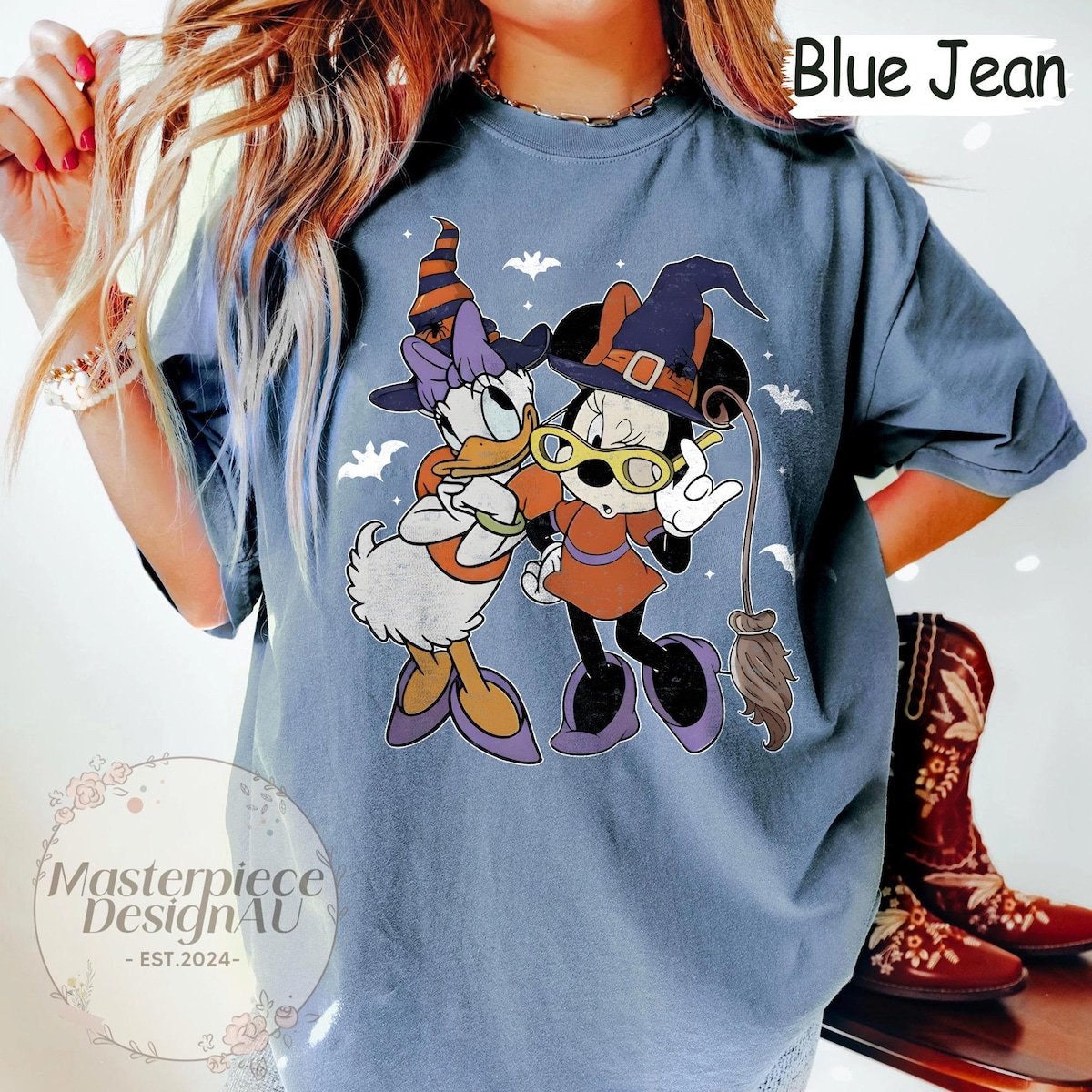 Disney Halloween Shirt Minnie Daisy Vintage Spooky Season Tee