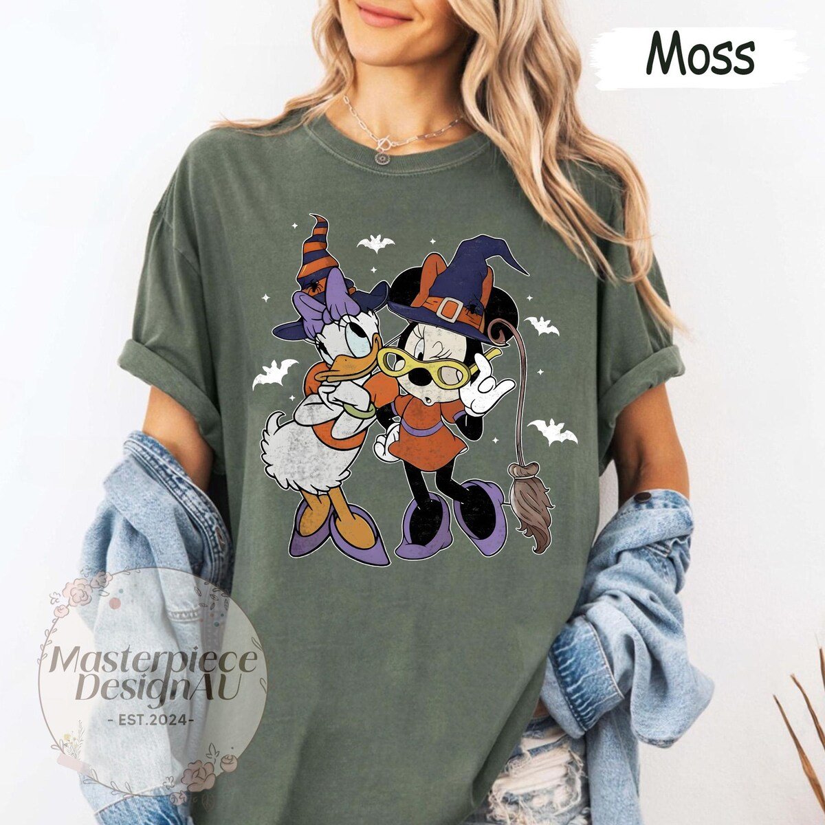 Disney Halloween Shirt Minnie Daisy Vintage Spooky Season Tee